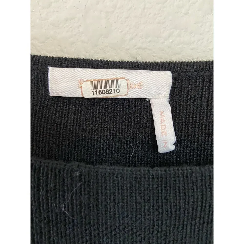 See by Chloe black sweater dress size M
